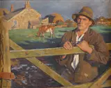 The Farmer by Stanhope Forbes, oil on canvas, offered Mar 2025