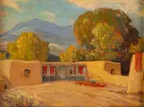 Sheldon Parsons, Pena Blanca, New Mexico, oil on panel