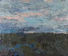 Theodore Waddell, Angus Sunrise #8, oil on canvas Verso: