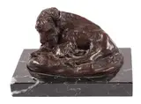 Buffalo by Charles Marion Russell, bronze, offered Mar 2025