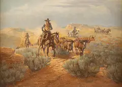 Ted Long, A Legend Begins, oil on board
