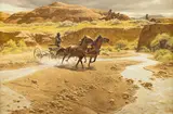 Frank McCarthy, The Race to Town, acrylic on canvas