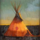 R. Tom Gilleon, Summer Lights, oil on board