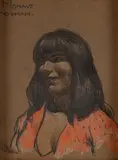 Maynard Dixon, Mohave Woman, charcoal and pastel