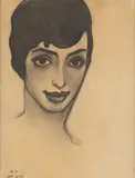 Maynard Dixon, Mexican Girl, charcoal