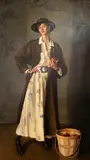 Italian Apple Seller by Tim Carrol Tyler, oil on canvas, offered Mar 2025