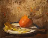 Clark Hulings, Fresh Fruit, oil on canvas