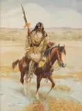 Dave Powell, Mandan Winter, watercolor