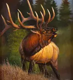 Autumn Reveille by Cynthie Fisher, oil on canvasboard, offered Mar 2025