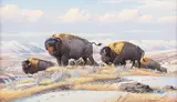 Elmer Sprunger, The Shaggy Beasts, oil on canvas