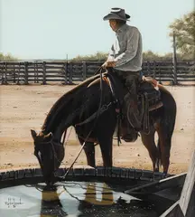 George Hallmark, Cuttin' the Dust, mixed media