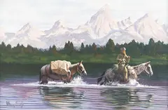 Roy Kerswill, Crossing the River, oil on canvas