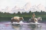 Roy Kerswill, Crossing the River, oil on canvas
