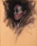 Harley Brown, Portrait, pastel