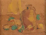 Max Weber, Italian Pitcher and Fruit 4 ?" x 5.5"