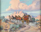 Marjorie Reed, Leaving Soldiers, oil on canvas laid on board