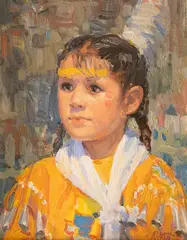 Joe Abbrescia, Running Doe, oil on board