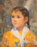 Joe Abbrescia, Running Doe, oil on board