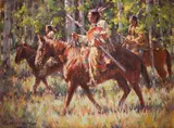 Russell Houston, Aspen Shadows, oil on canvas