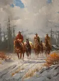 Gary Lynn Roberts, On the Trail, oil on canvas