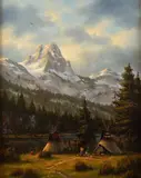 Heine Hartwig, Mountain Retreat, oil on board