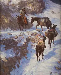 Karl Thomas, Moonlight Ride Grand Canyon, oil on panel