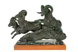 Sherry Sander, Dall Sheep, Destruction Bay, Yukon 1980, bronze