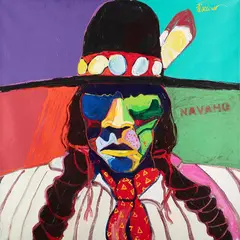 Malcolm Furlow, Navaho [sic], oil on canvas, gallery wrapped