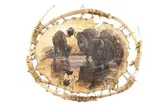 Larry Zabel, Buffalo, oil on buckskin