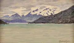 Theodore J. Richardson, Davidson Glacier, watercolor