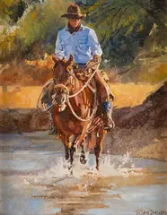 Tom Dorr, Gettin' Through, oil on canvas