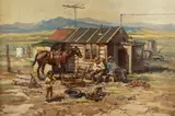 Gary Joseph Schildt, On the Reservation, oil on canvas