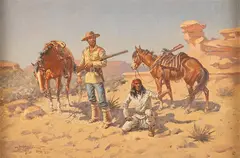 John Hampton, The Tracker, oil on canvas