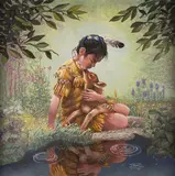Don Crook, Reflections, oil on board