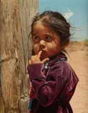 Ray Swanson, Native Girl, oil on canvasboard
