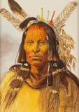 Dave Powell, Warrior Decoration, watercolor