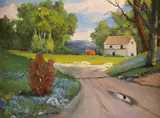 Robert William Wood, Spring Flowers, oil on board