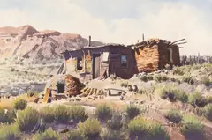 James Boren, Home of an Acoma, watercolor