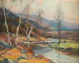 Fall, Vermont by Emile Albert Gruppe, oil on canvasboard, offered Mar 2025