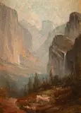 Edward Rufus Hill, View of Yosemite, oil on board