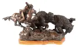 Need For Buffalo by Lorenzo Ghiglieri, bronze, offered Mar 2025