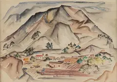 Polia Pillin, Mountain Village, watercolor