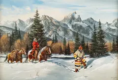 Gerry Metz, Deep Snows, oil on board