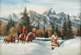 Gerry Metz, Deep Snows, oil on board