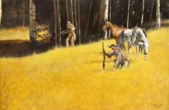 Roy Lee Ward, The Trackers, oil on board
