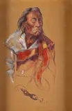 Ace Powell, Indian Chief, oil on canvas