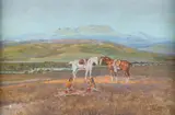 Ace Powell, Prairie Powwow, oil on canvas