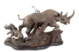 Rhino by Lorenzo Ghiglieri, bronze, offered Mar 2025