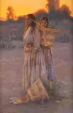 Tom Darro, Sunset Chores, oil on canvas