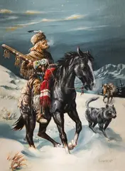Hank Lawshe, Jeremiah Johnson, oil on board